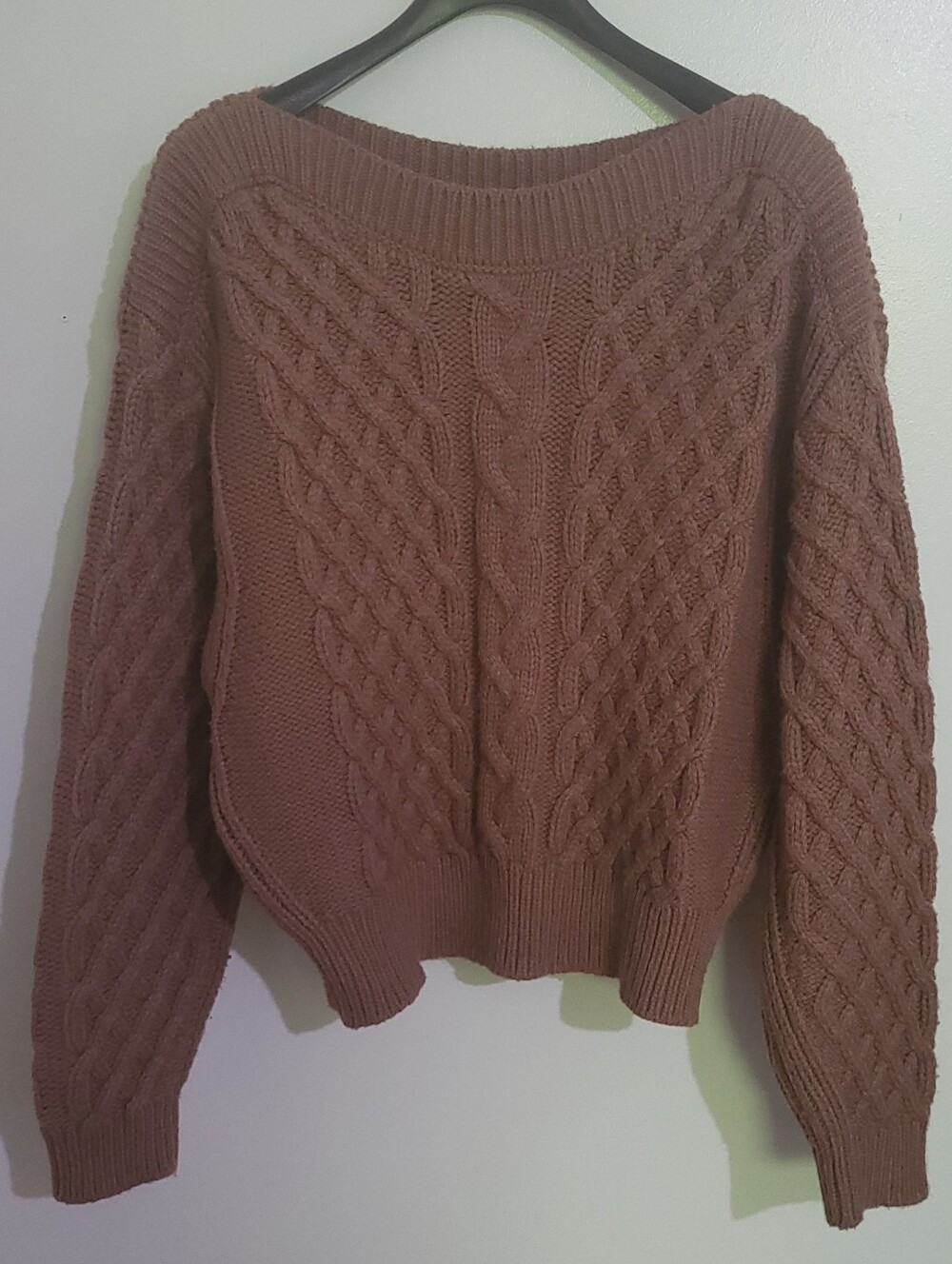 Gentle Fawn Connelly Cable Knit Sweater in Cafe (dusty mauve/rose brown) Size L